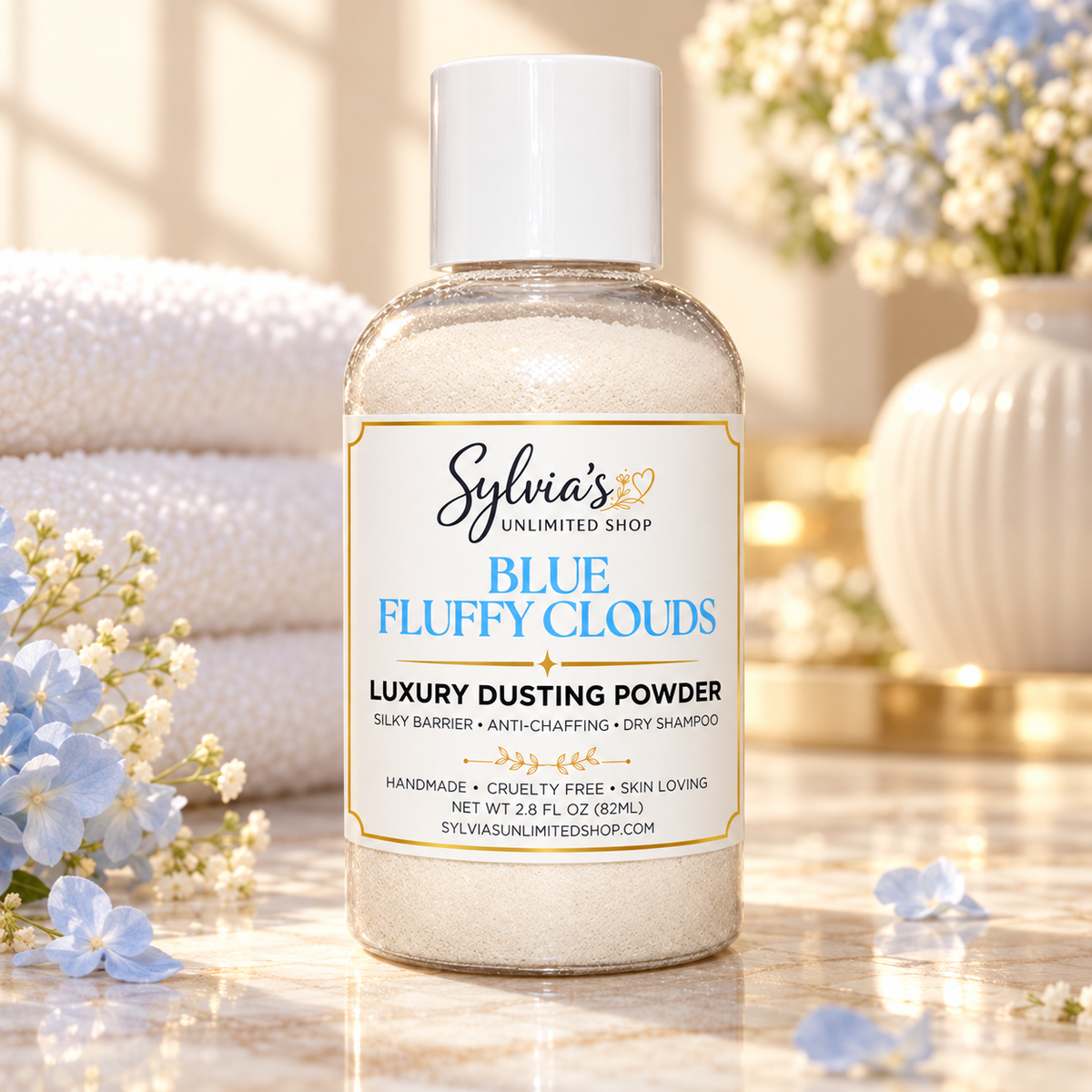 Blue Fluffy Clouds Dusting Powder