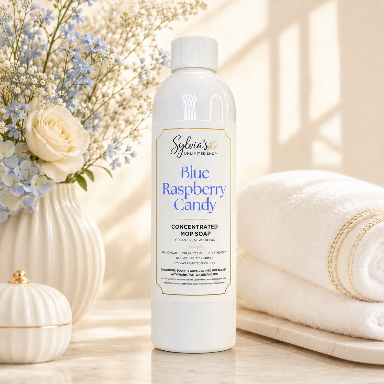 Blue Raspberry Candy All Natural Mop Soap