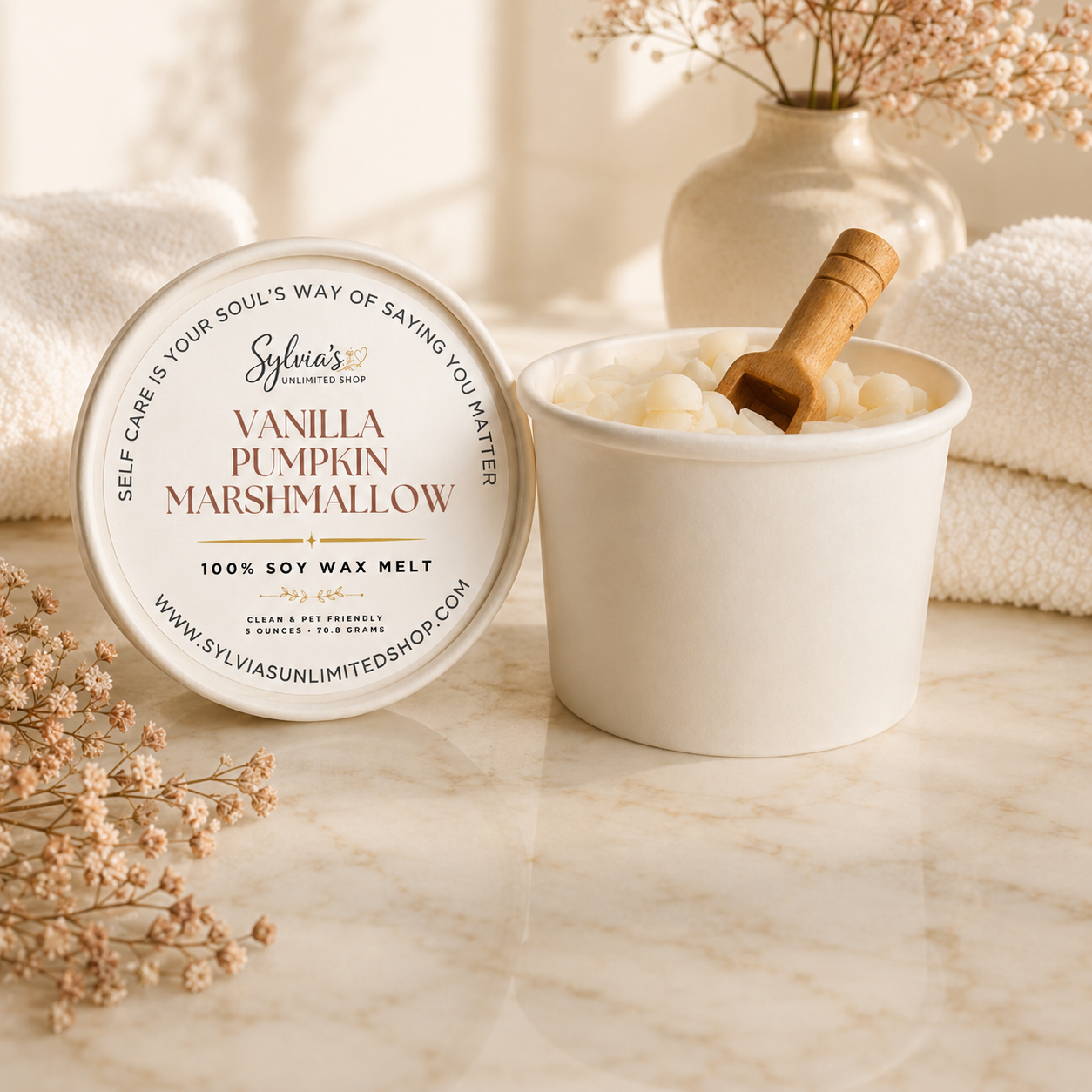 Vanilla, Pumpkin & Marshmallow Scoopable Wax Melts