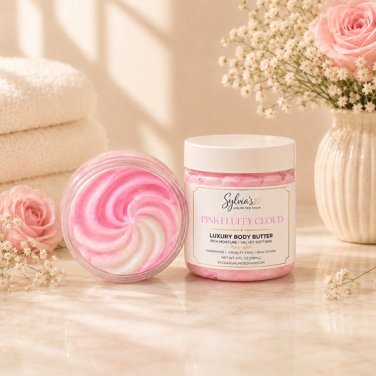 4oz. Pink Fluffy Cloud Body Butter
