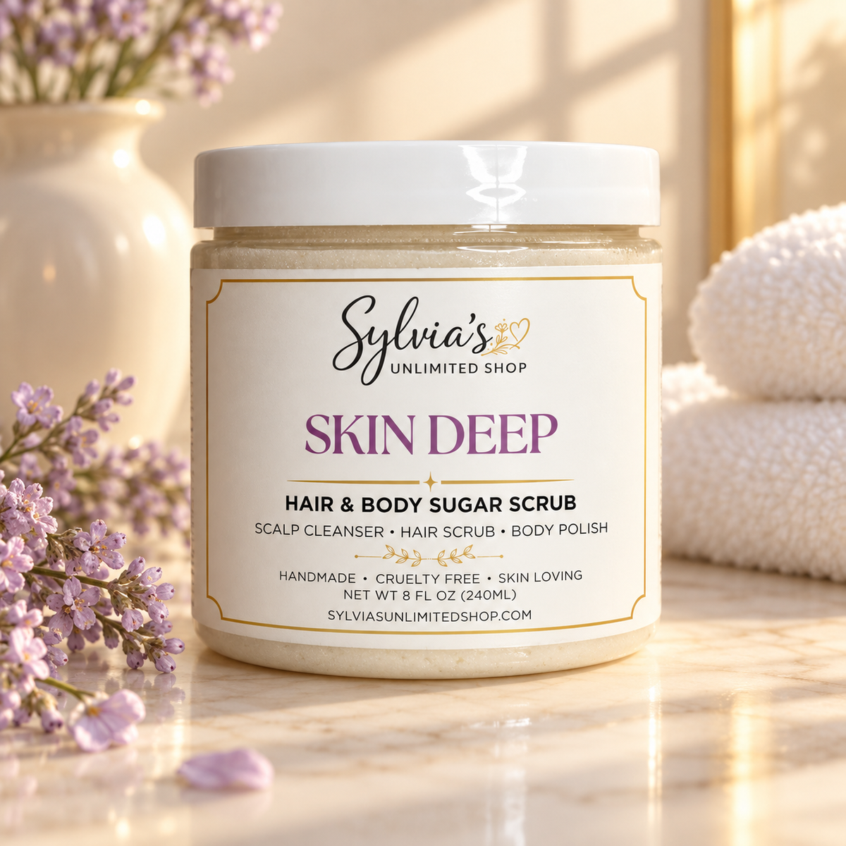 8oz. Skin Deep Hair & Body Sugar Scrub