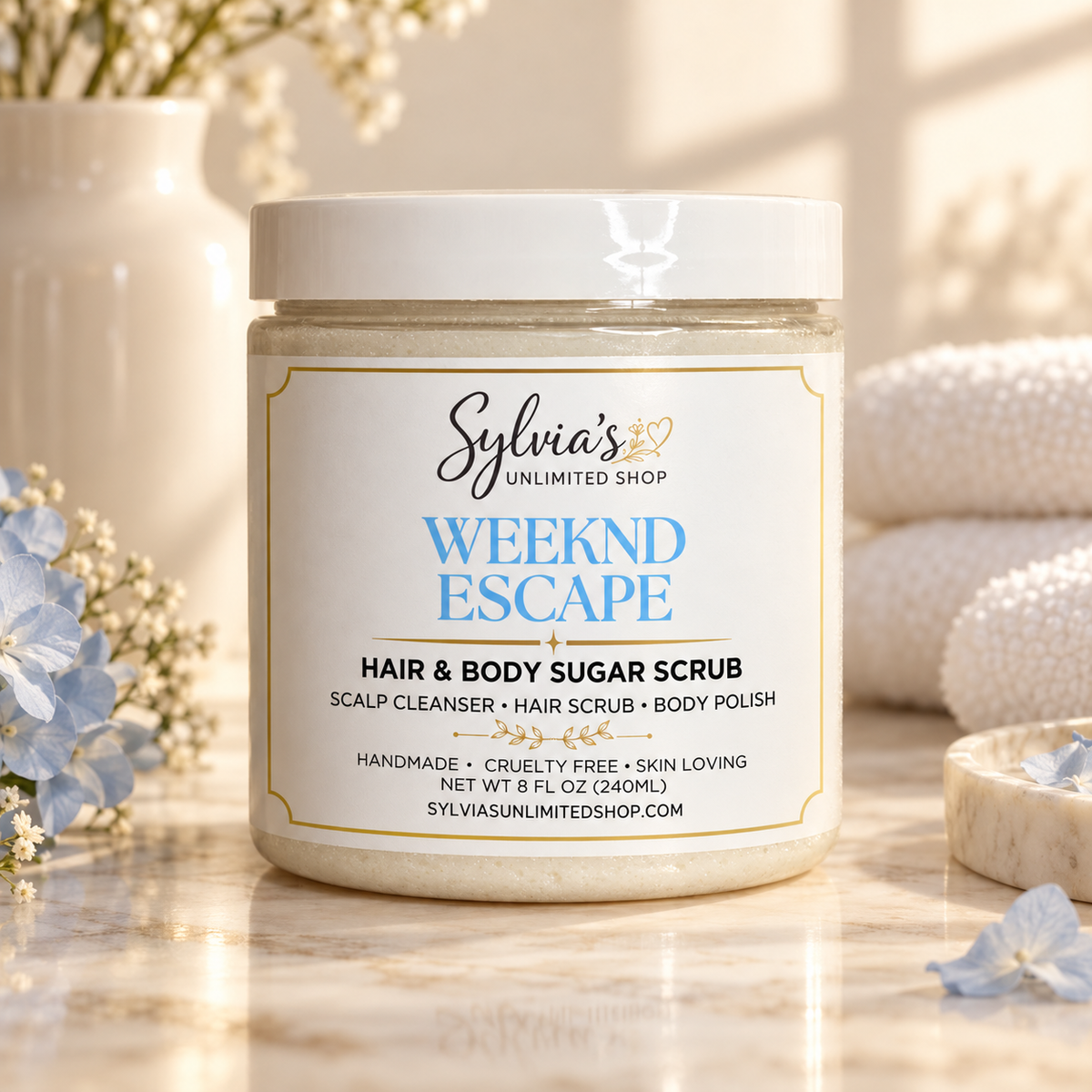 8oz. Weekend Escape Hair & Body Sugar Scrub