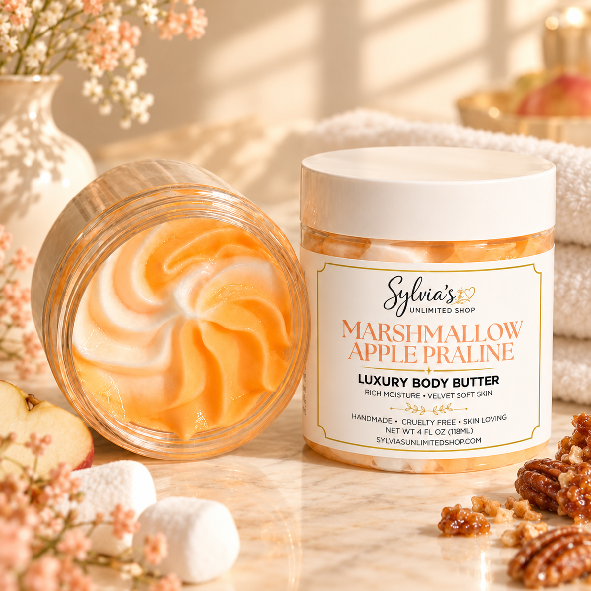 4oz. Marshmallow Apple Praline Body Butter