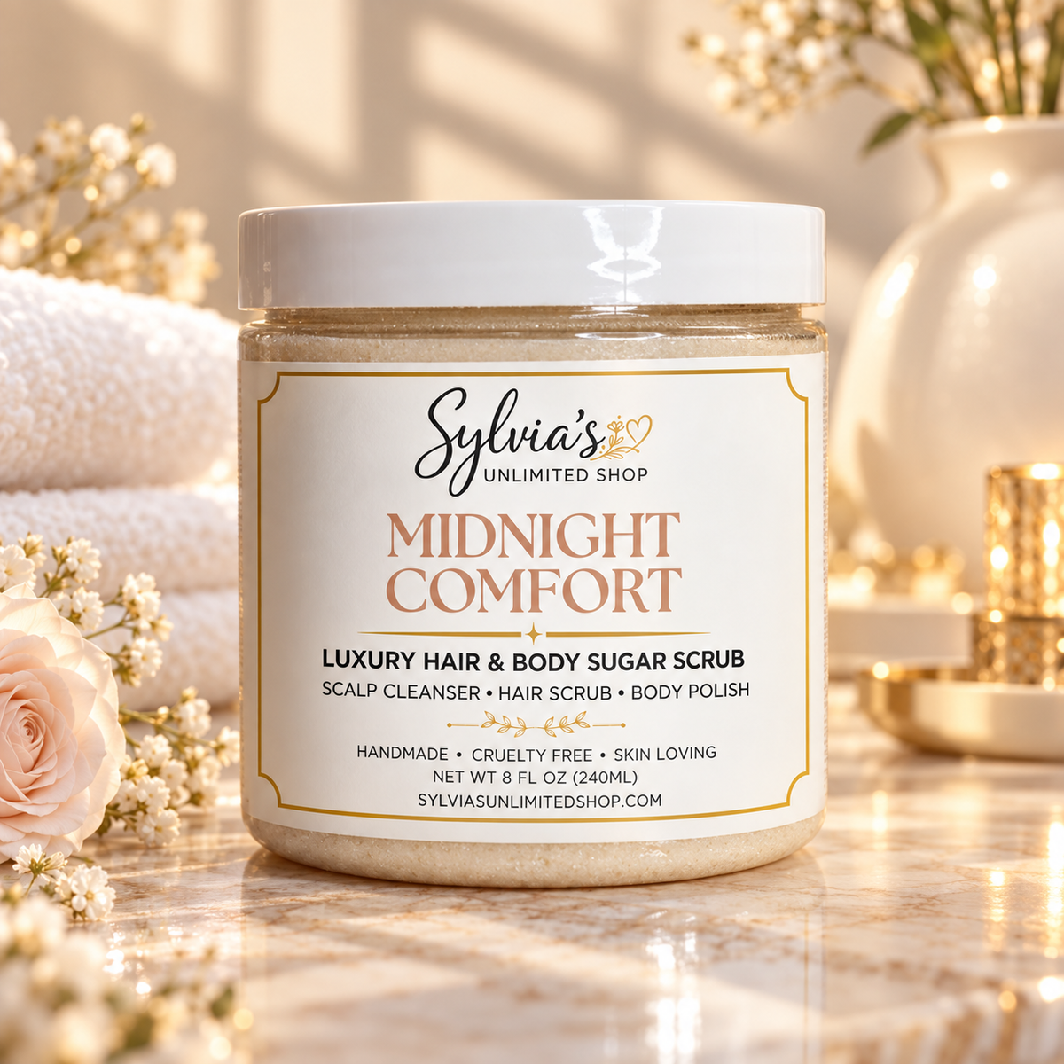 8oz. Midnight Comfort Hair & Body Sugar Scrub