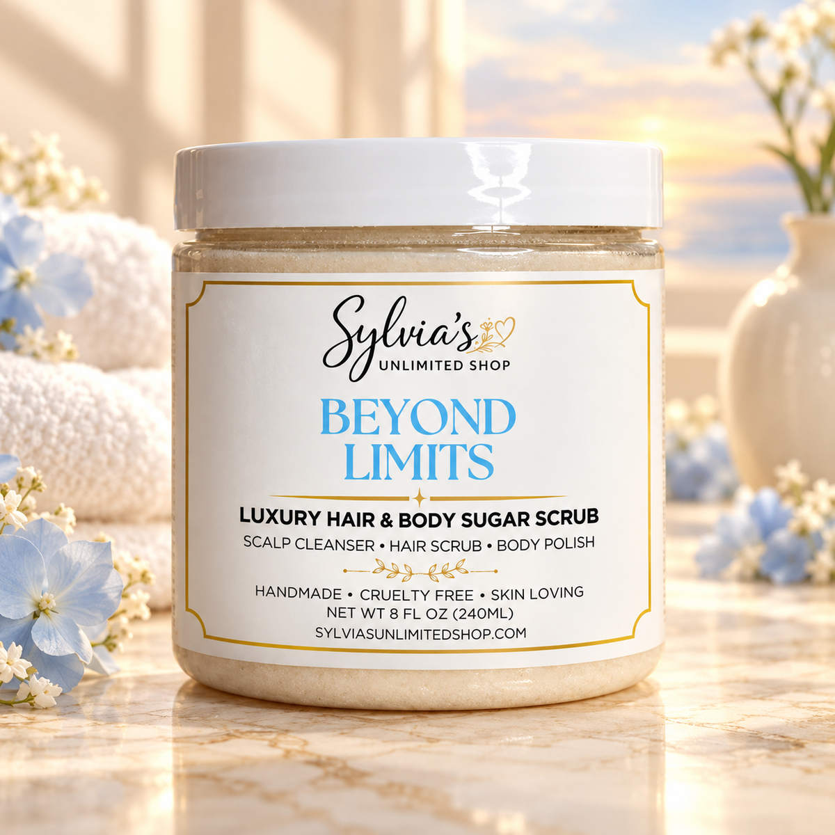 8oz. Beyond Limits Men's Hair & Body Sugar Scrub