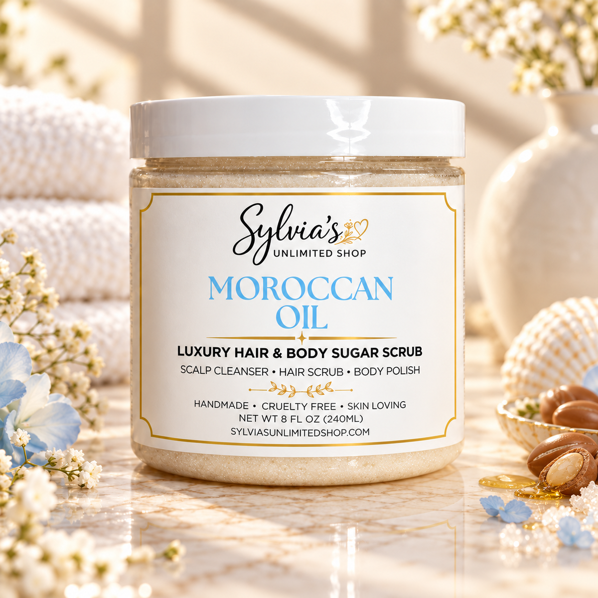 8oz. Moroccan Oil Hair & Body Sugar Scrub