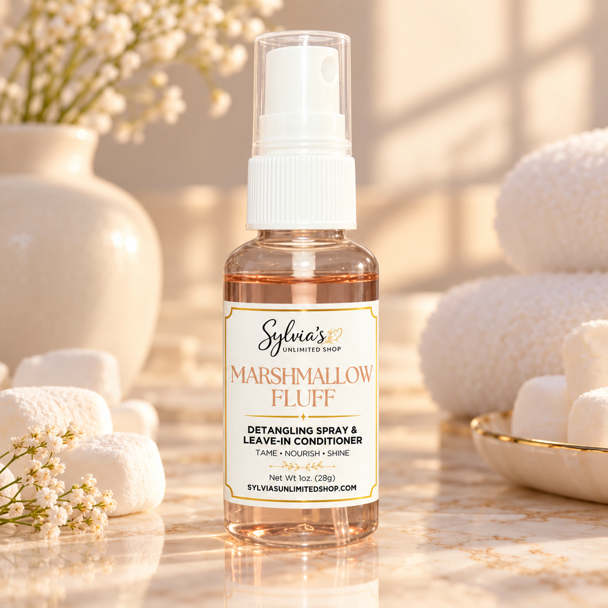 1oz. Mashmallow Fluff Leave In Conditioner & Detangler