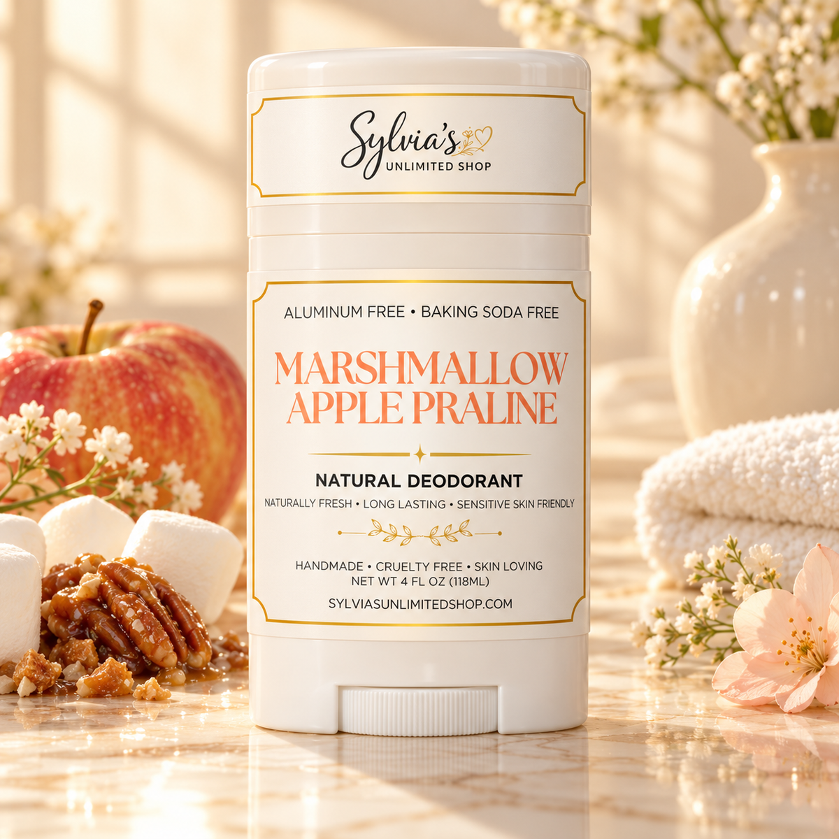 2oz. Marshmallow Apple Praline Natural Deodorant