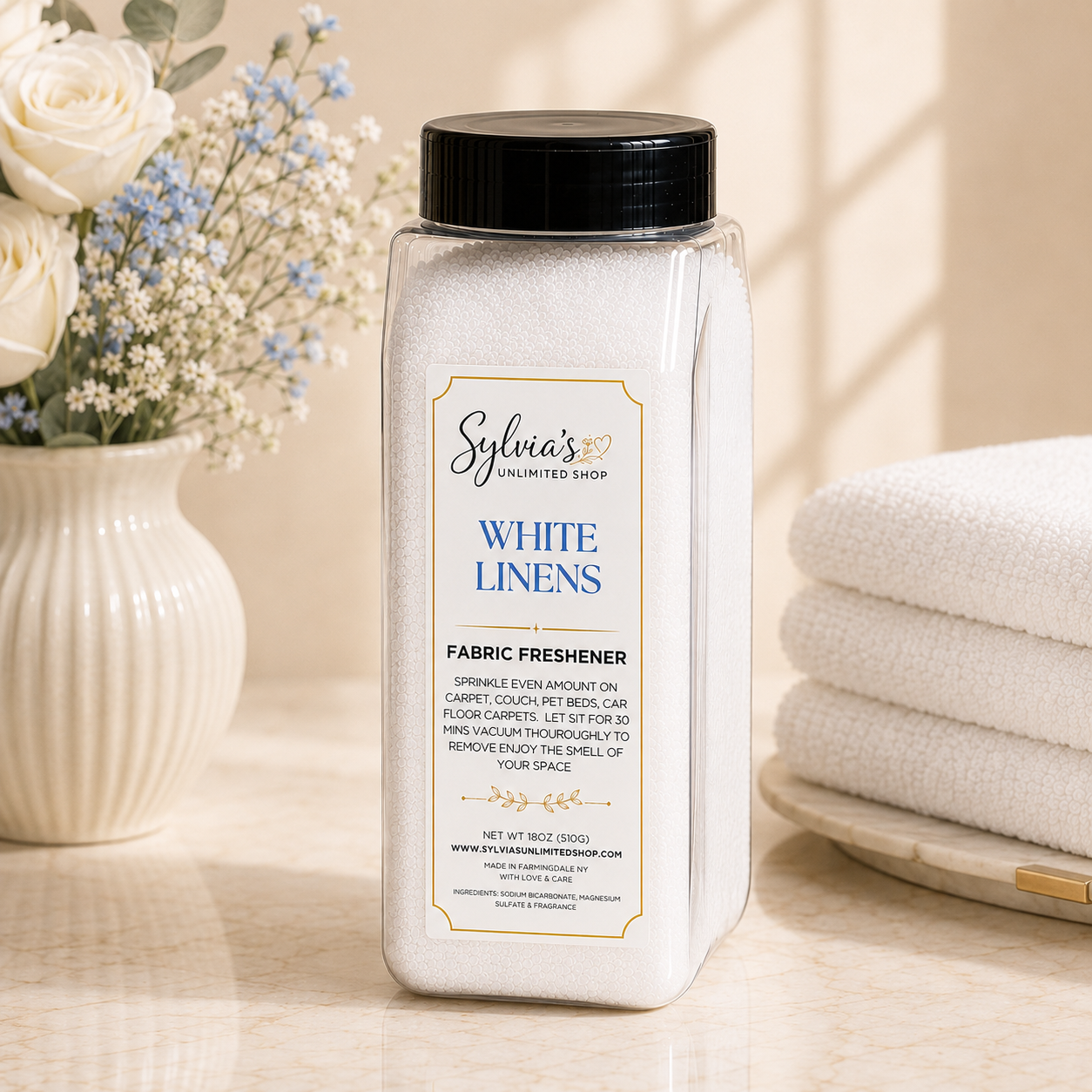 White Linens Fabric Freshener