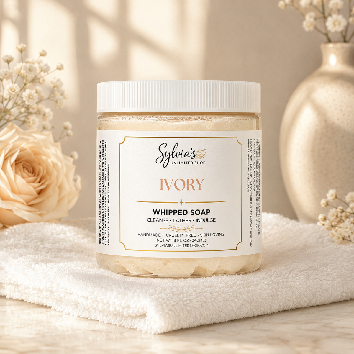 8oz. Ivory Whipped Soap