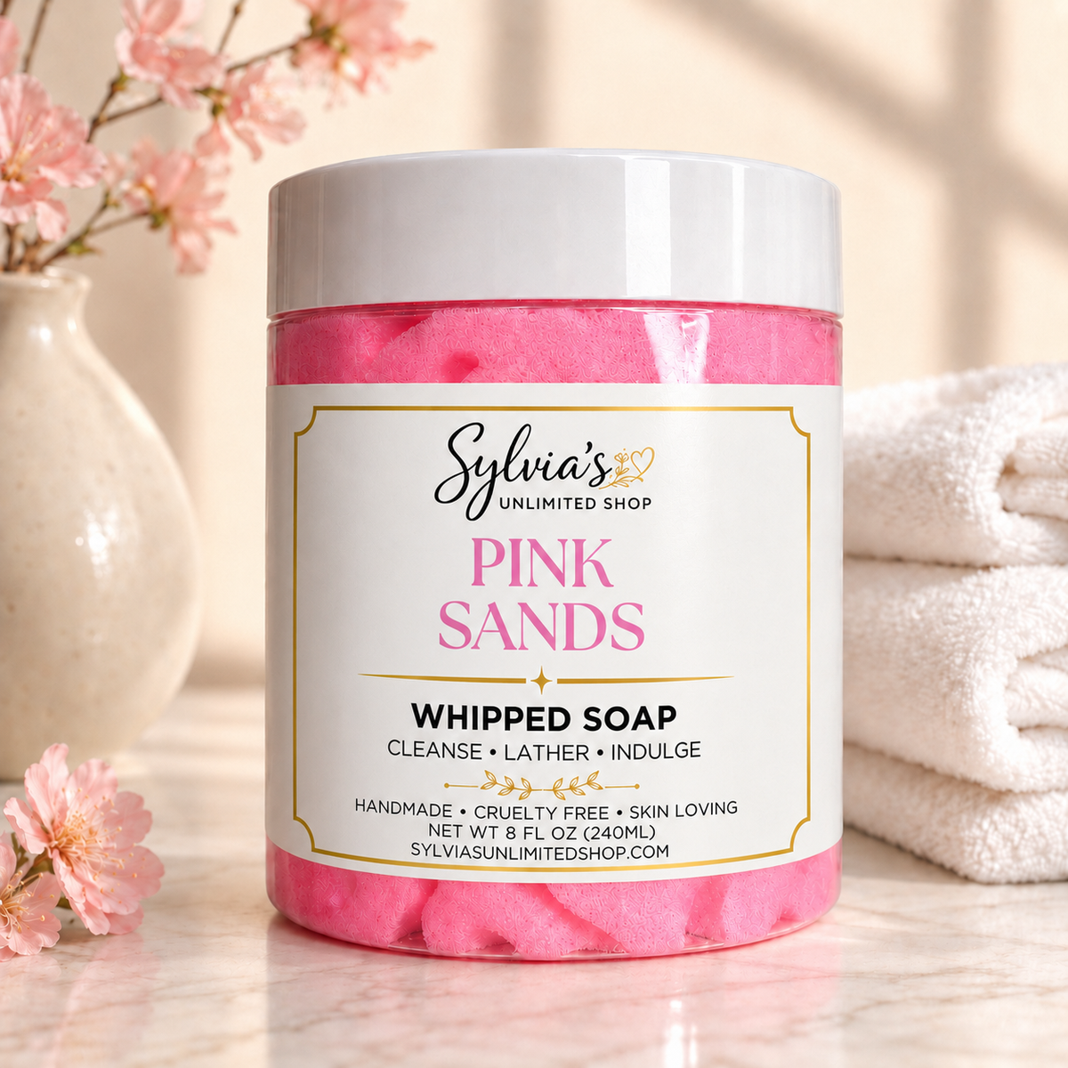8oz. Pink Sands Type Whipped Soap