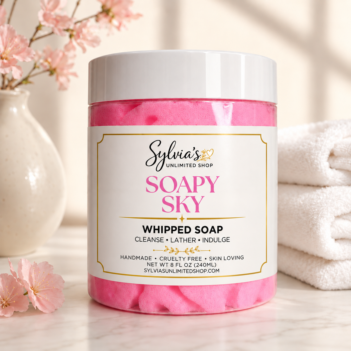8oz. Soapy Sky Whipped Soap