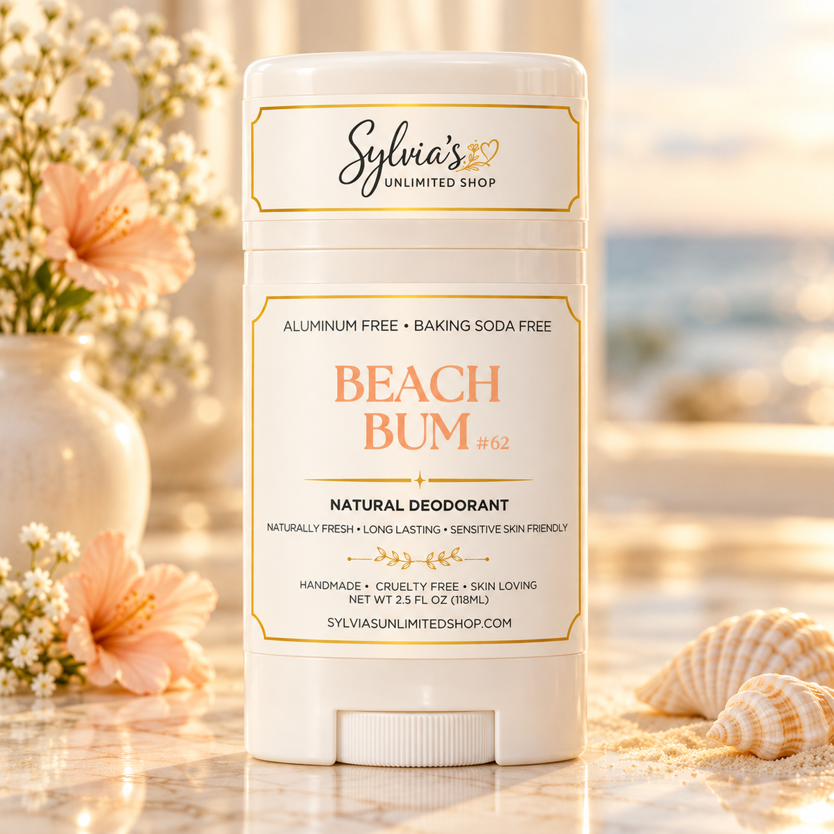 2.5oz. Beach Bum #62 Natural Deodorant
