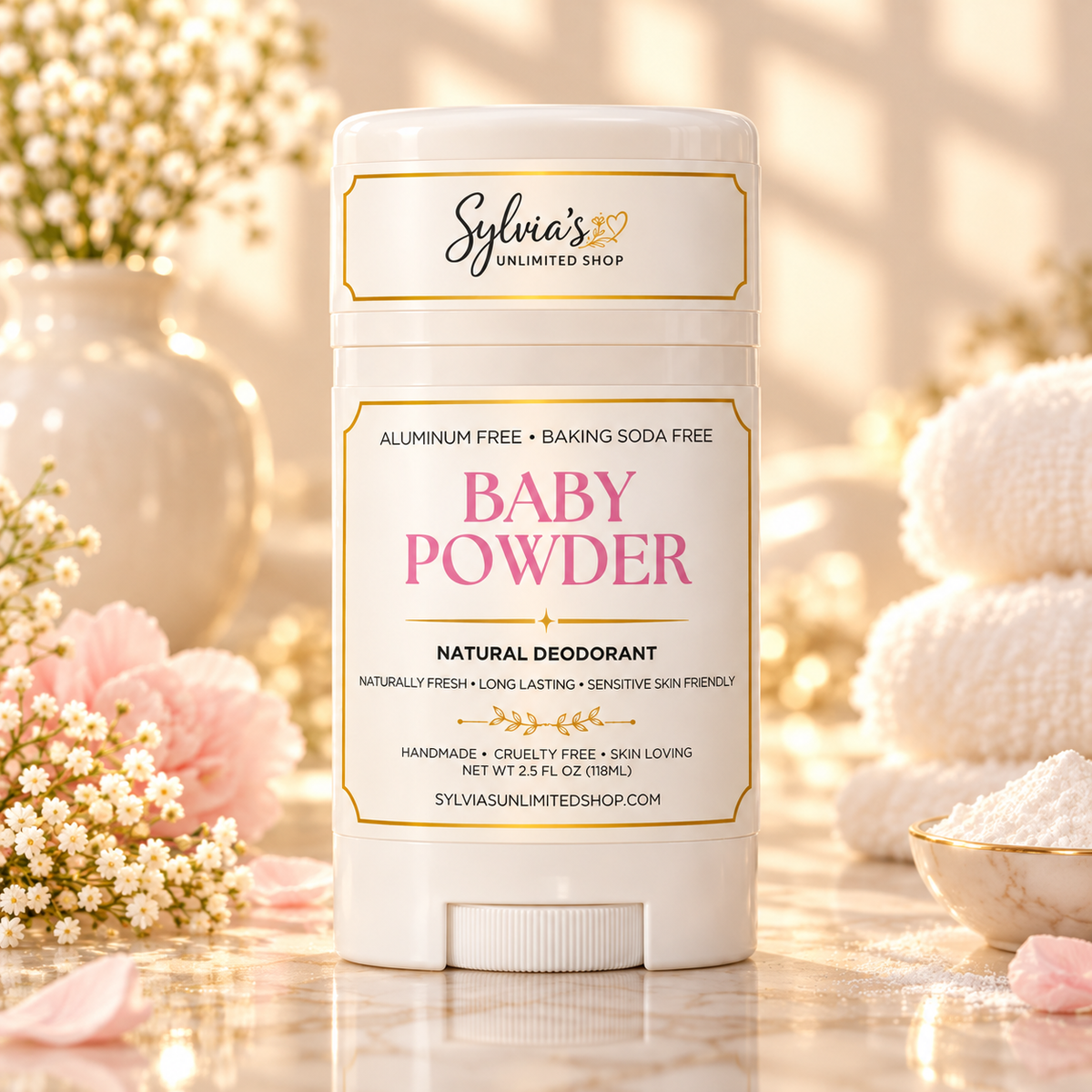 2.5oz. Baby Powder Natural Deodorant