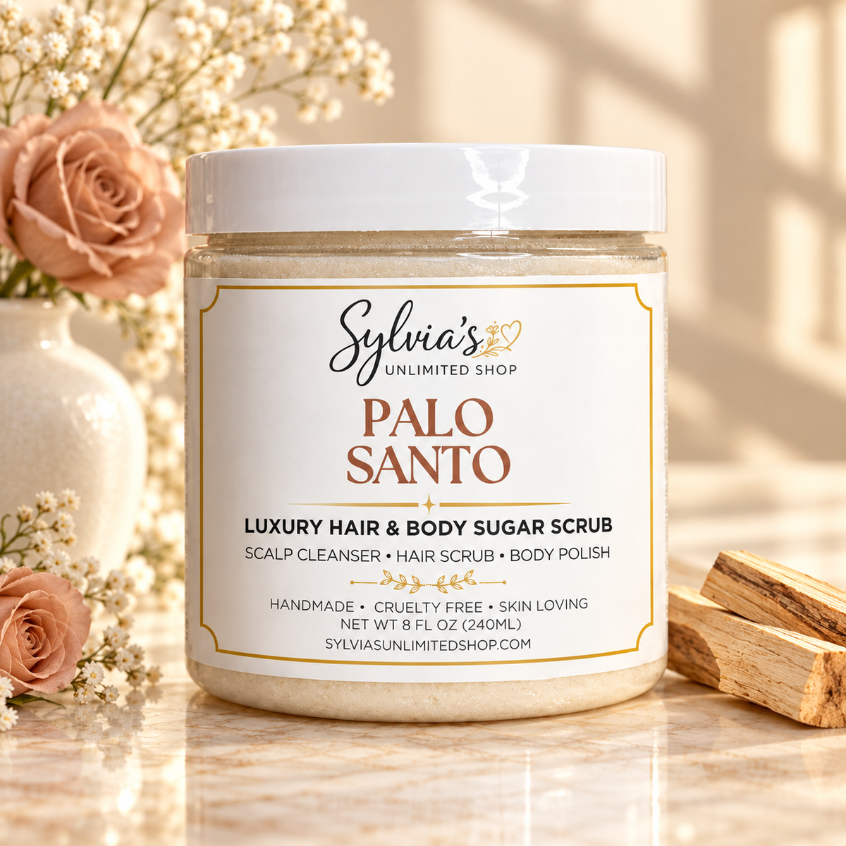 Palo Santo Hair & Body Sugar Scrub