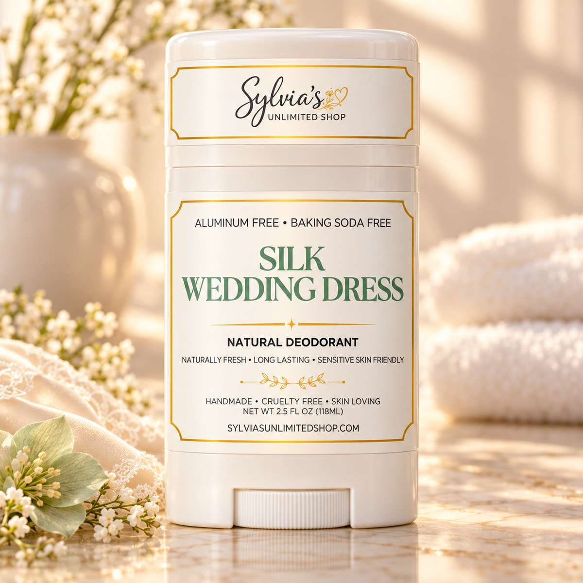 2.5oz. Silk Wedding Dress Natural Deodorant