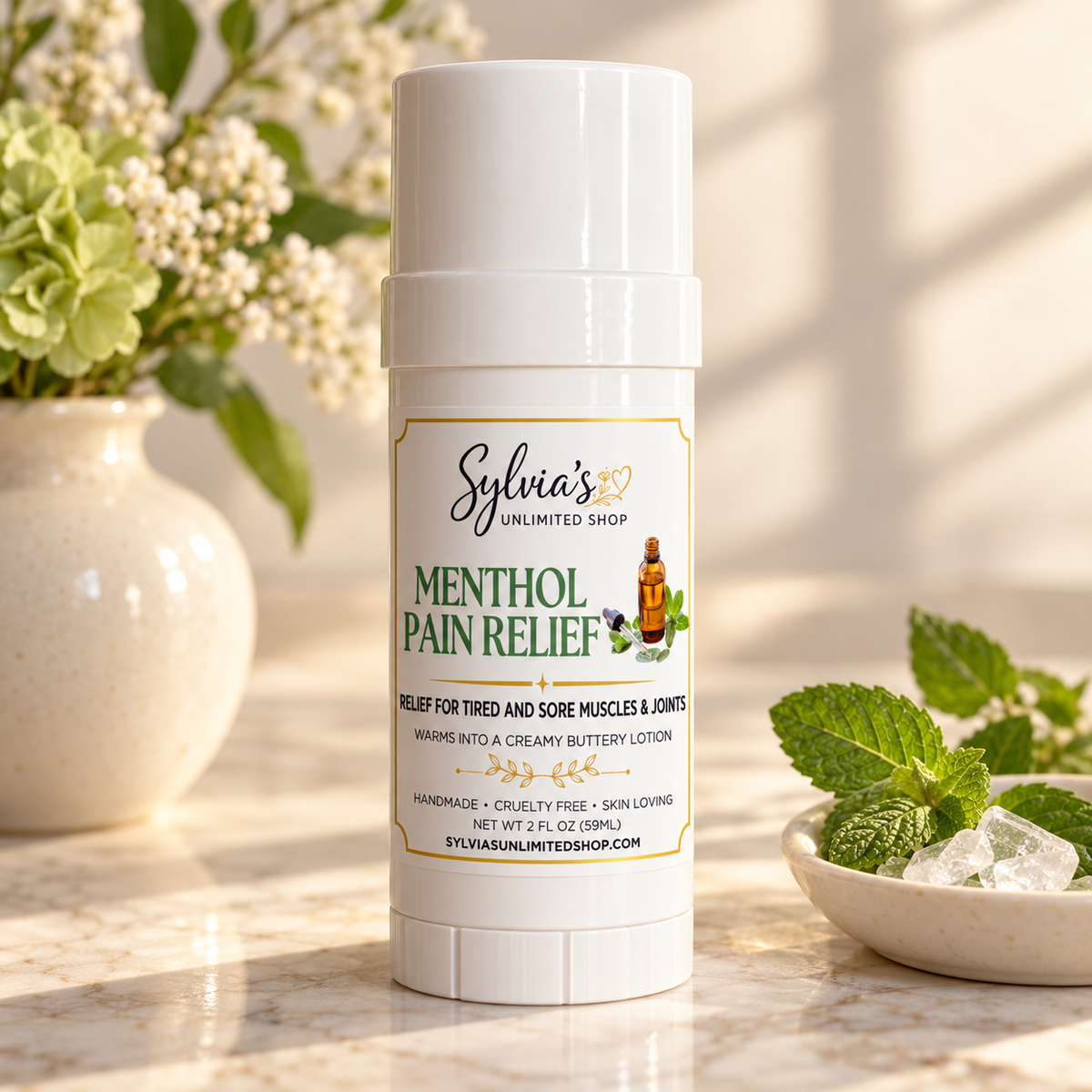 Menthol Pain Relief Body Glaze Lotion Stick
