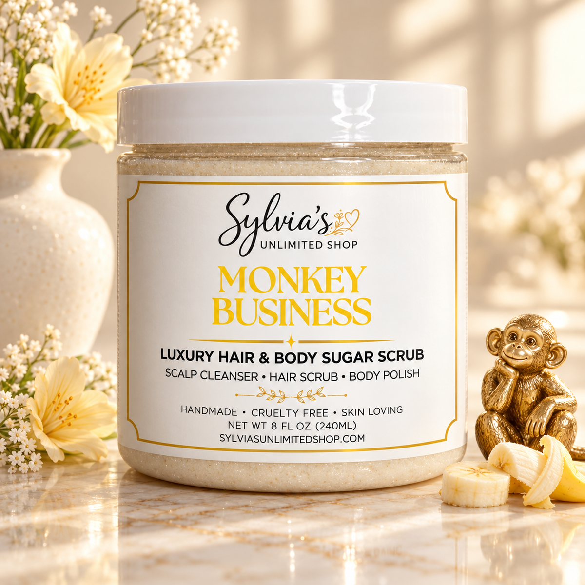 Monkey Business Hair & Body Sugar Scrub