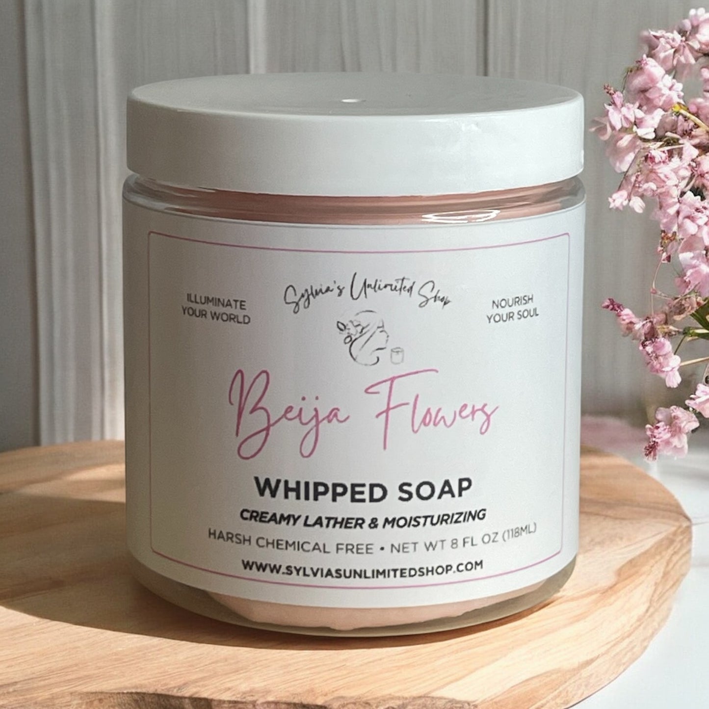 8oz. Beija Flowers Whipped Soap