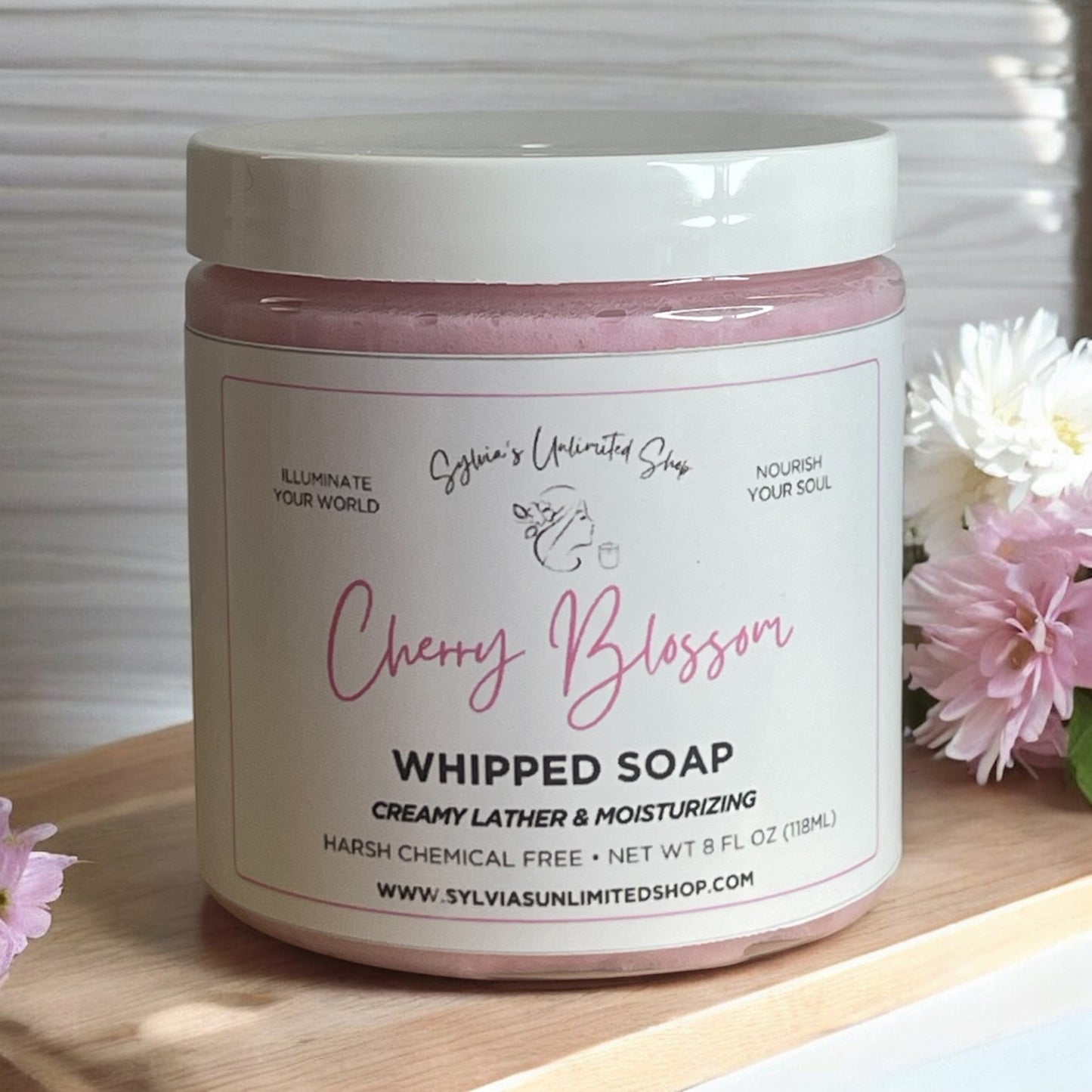8oz. Cherry Blossom Whipped Soap