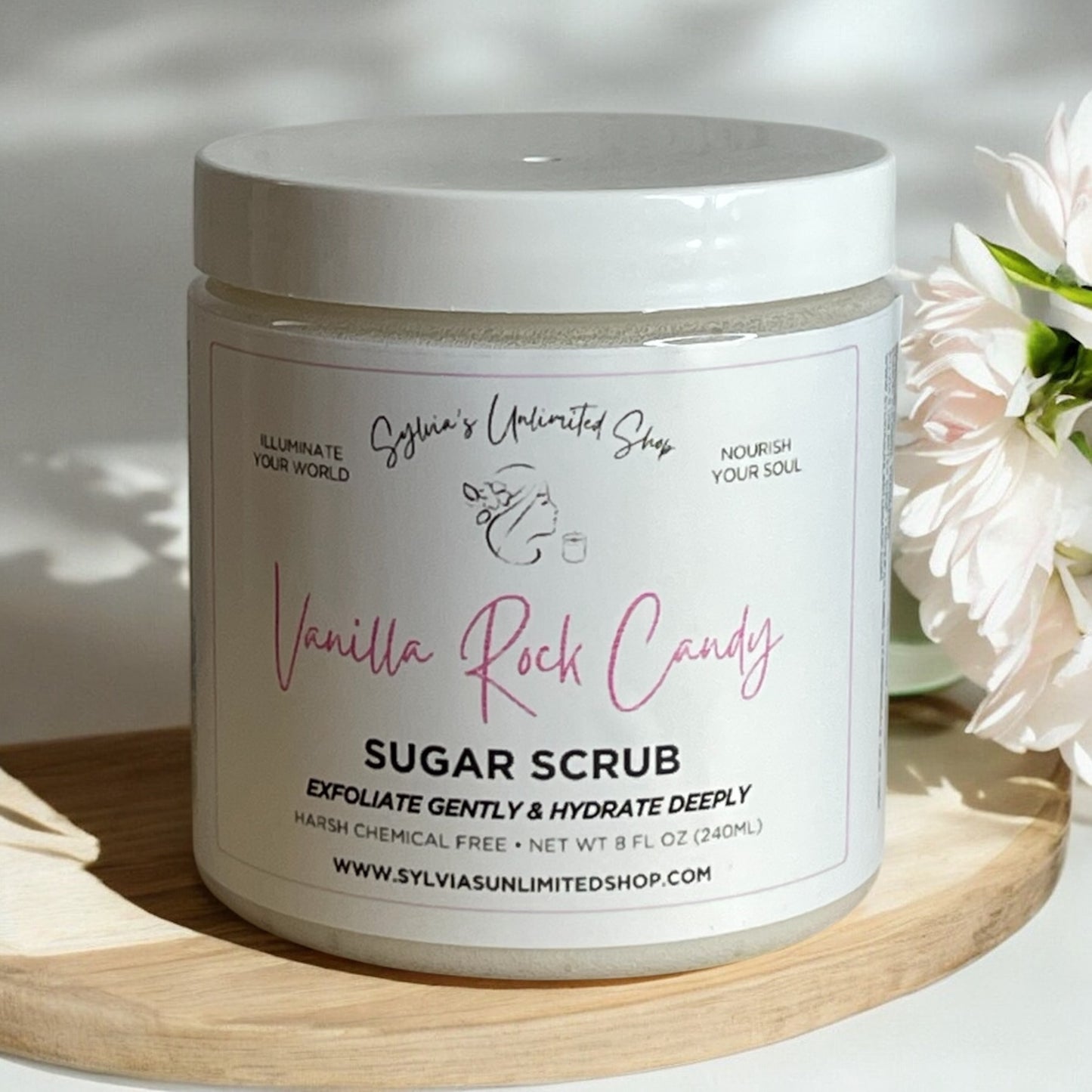 8oz. Vanilla Rock Candy Hair & Body Sugar Scrub