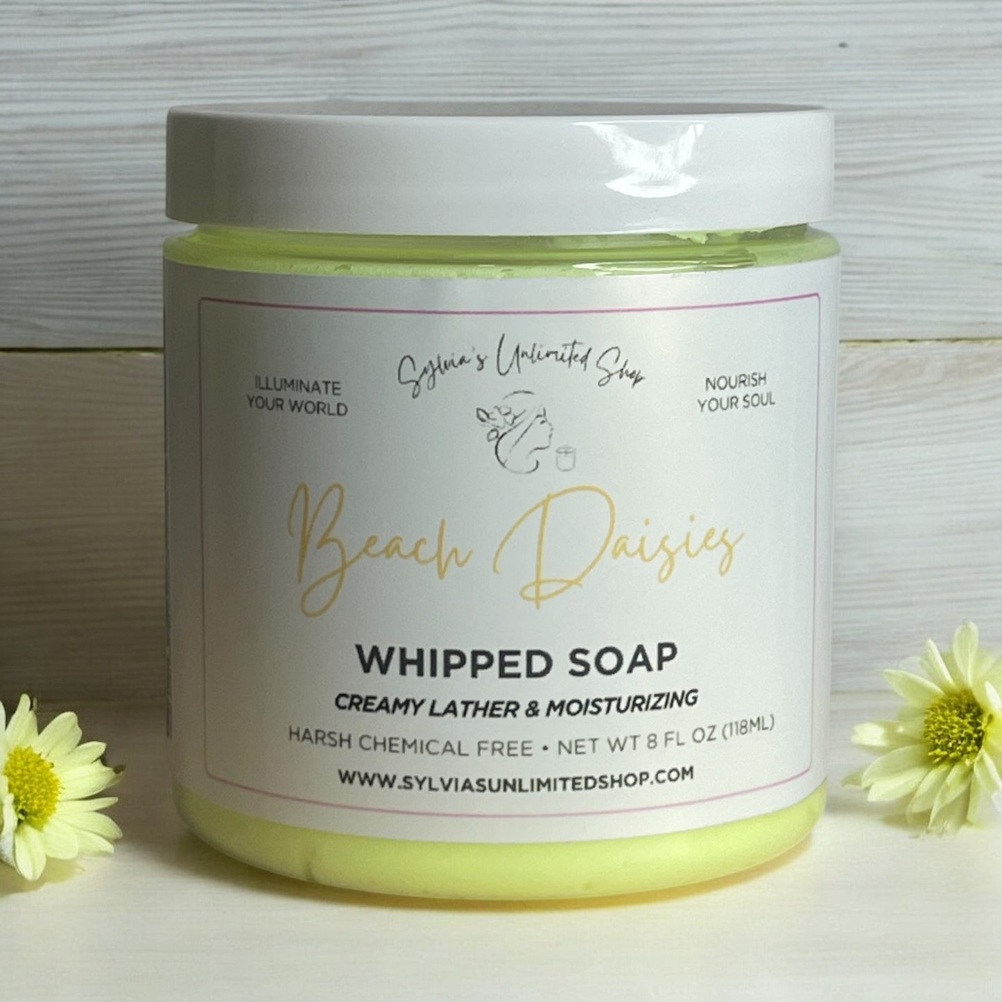 8oz. Beach Daisies Whipped Soap