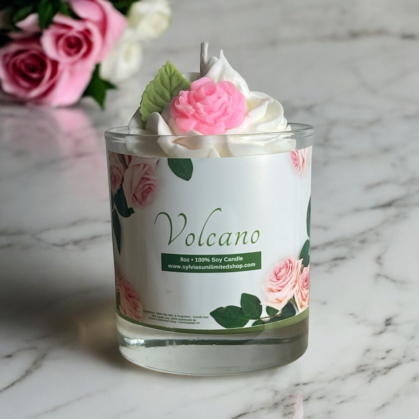 Volcano 100% Soy Decorated Candle
