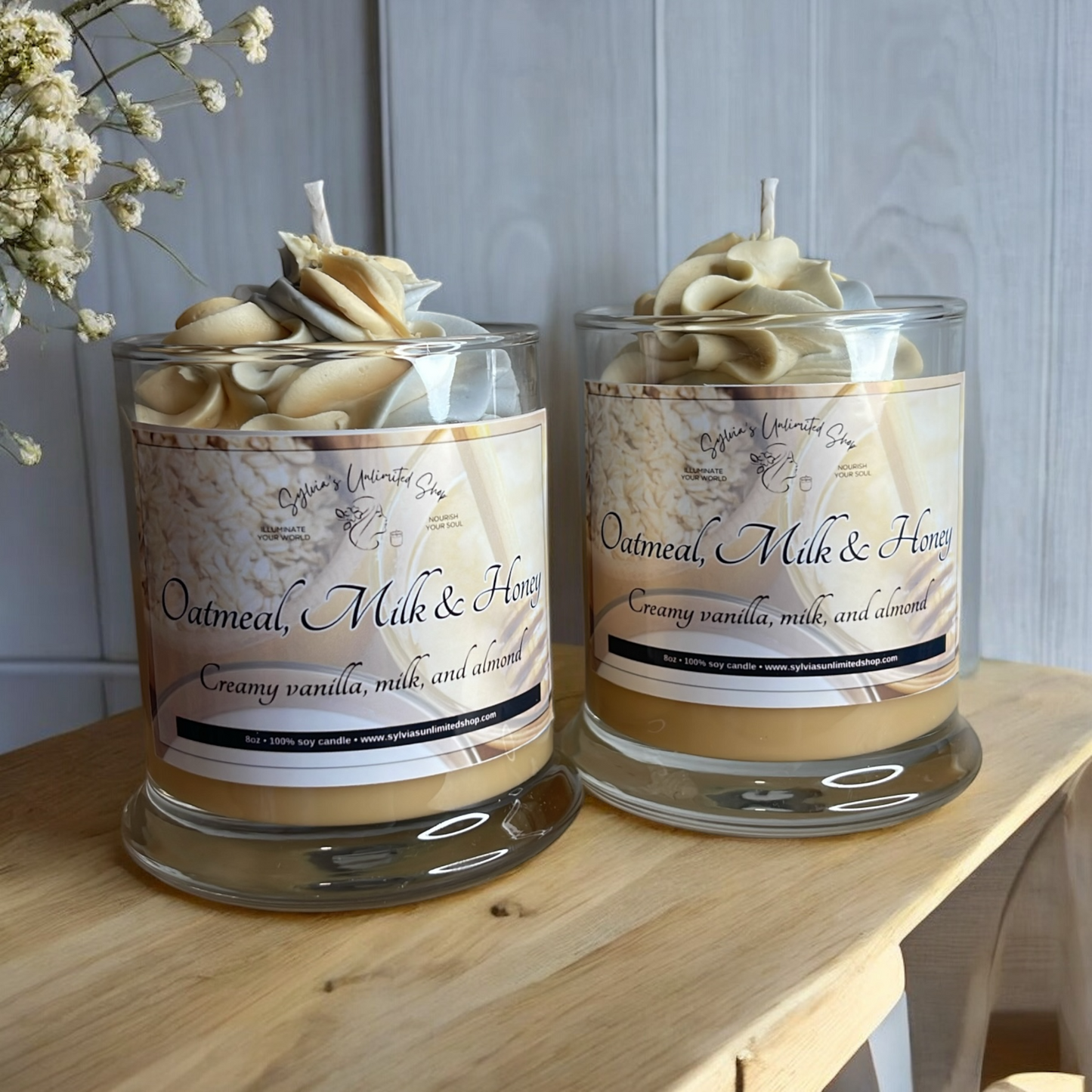 Oatmeal, Milk & Honey 100% Soy Dessert Candle