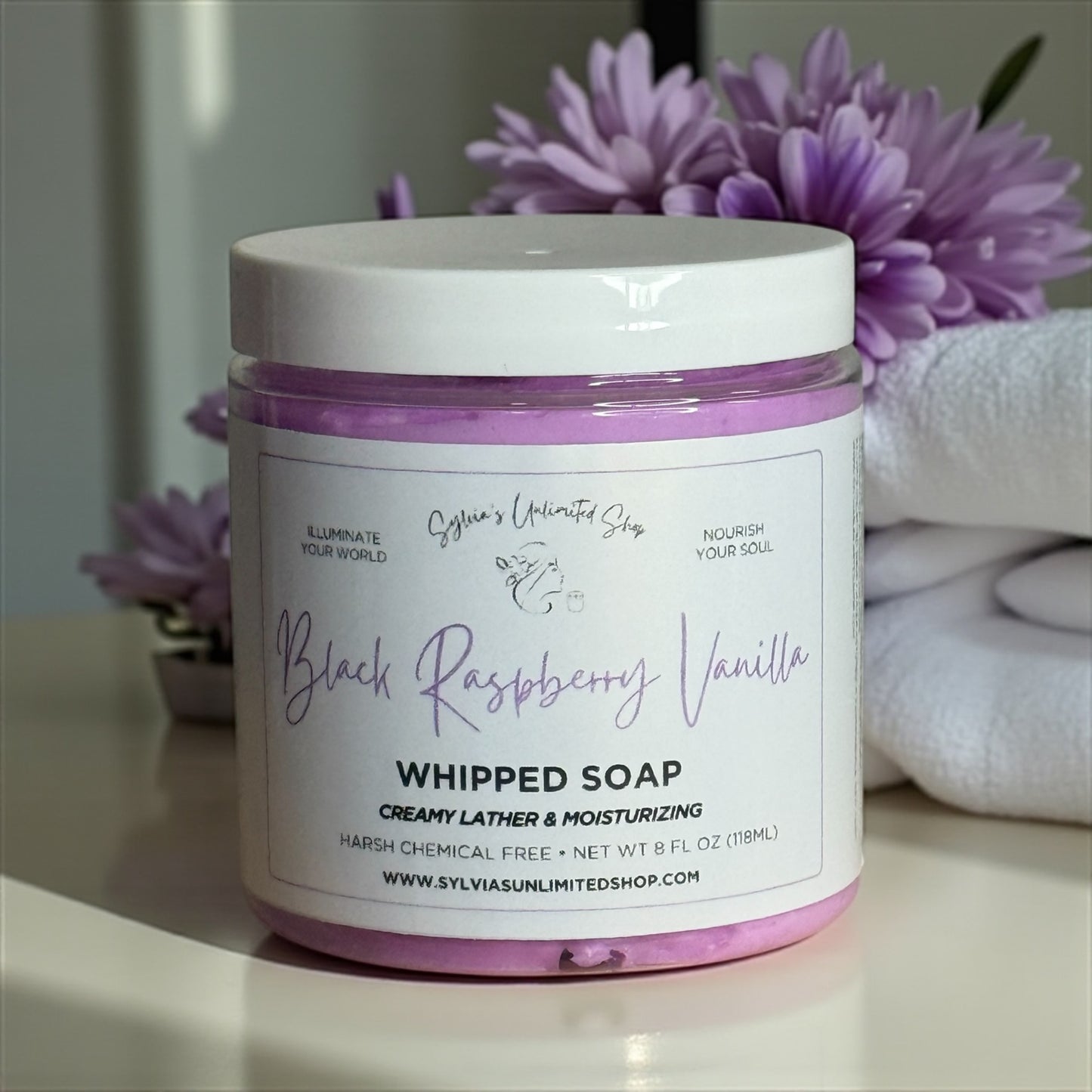 Black Raspberry Vanilla Whipped Soap