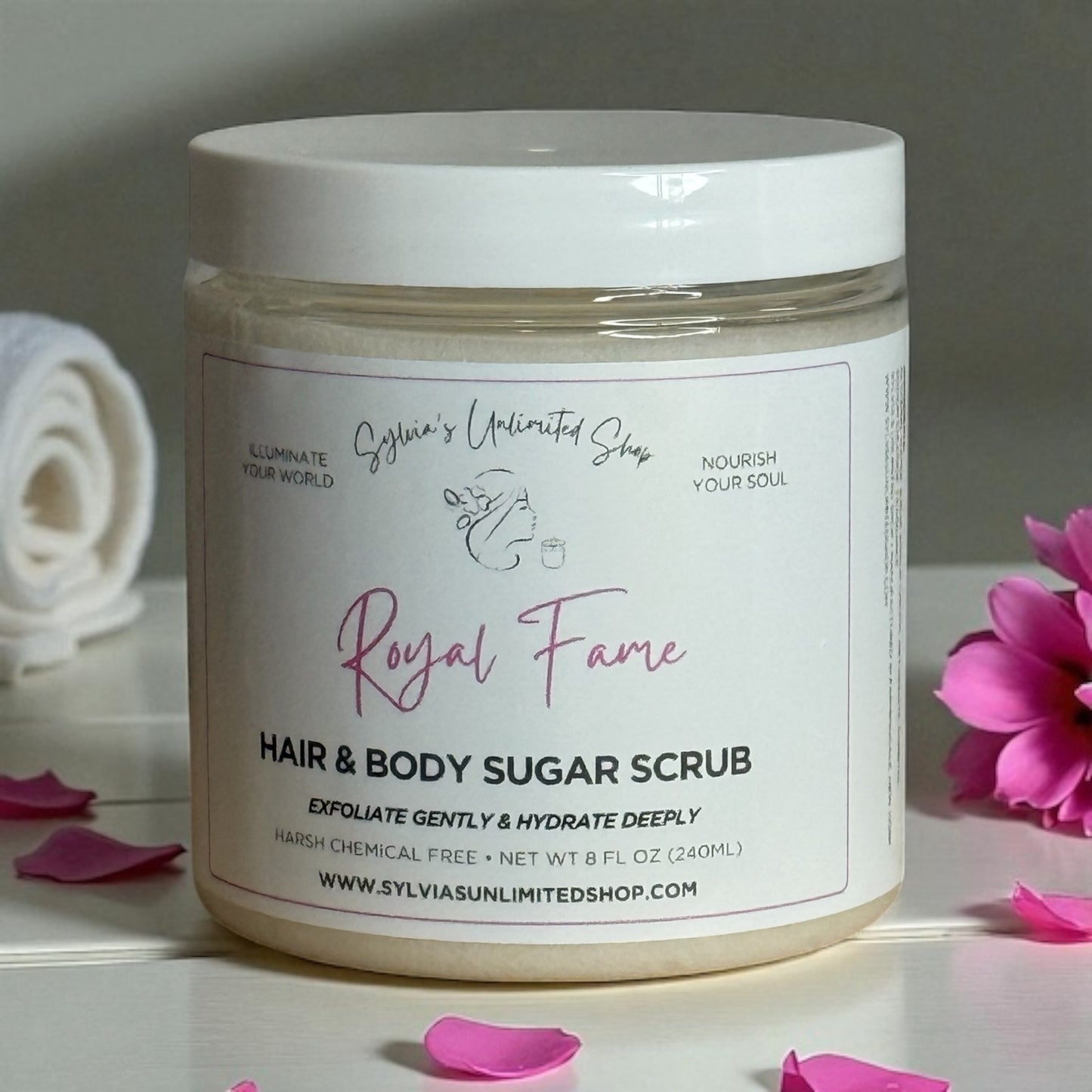 Royal Fame Hair & Body Sugar Scrub