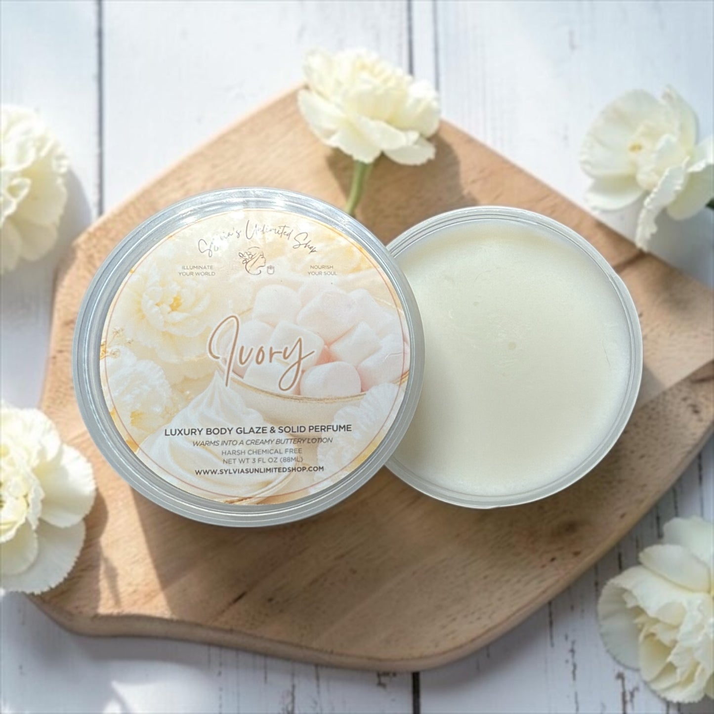 3oz. Ivory Body Glaze Tub