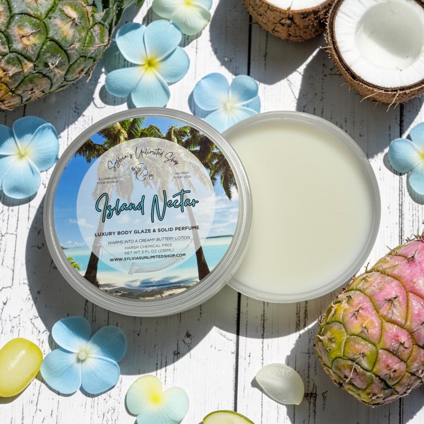 3oz. Island Nectar Body Glaze Tub