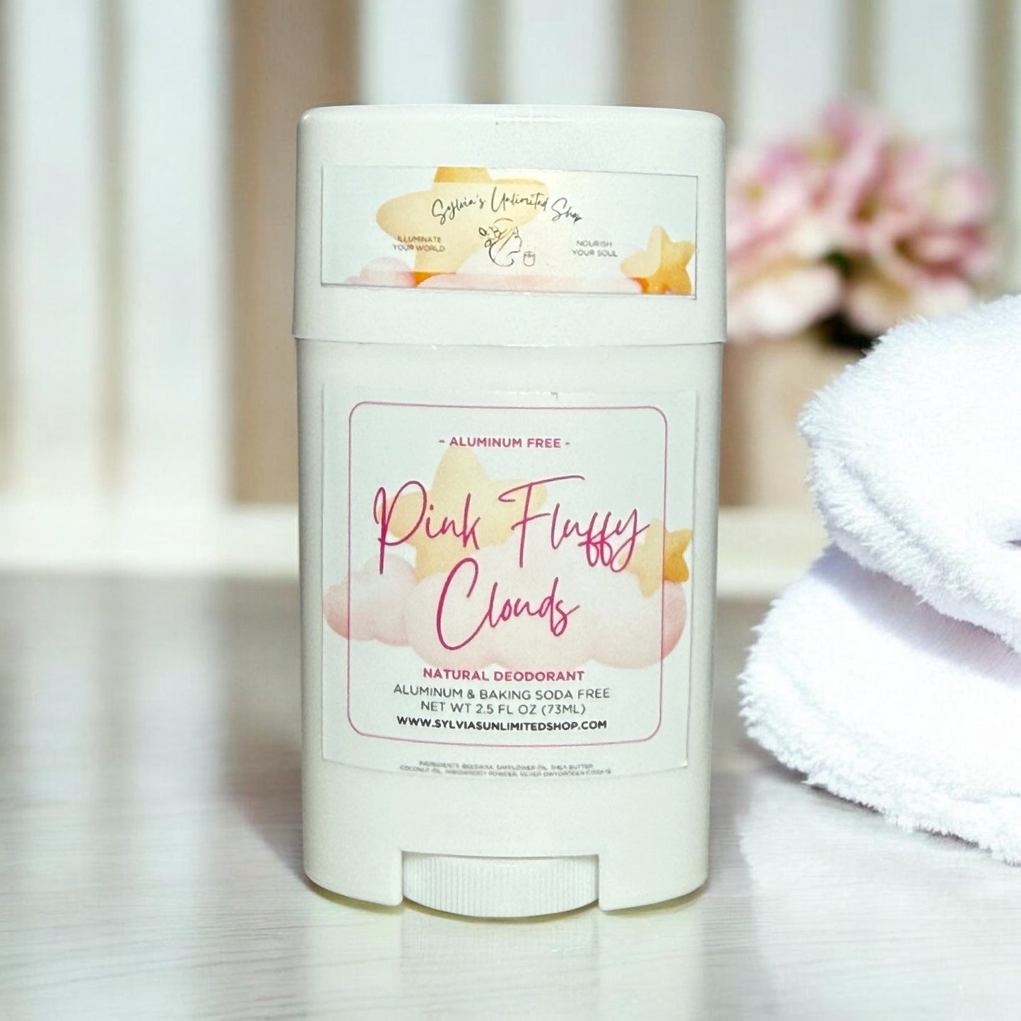 2oz. Pink Fluffy Cloud Natural Deodorant