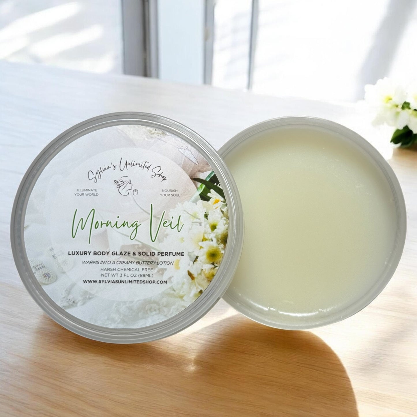 3oz. Morning Veil Body Glaze Tub