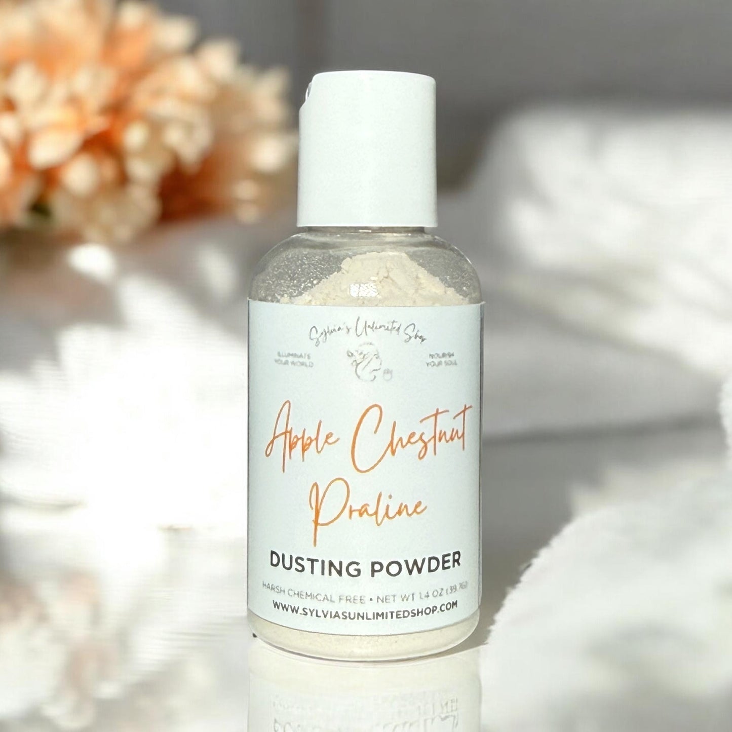 1.4oz. Apple Chestnut Praline Dusting Powder
