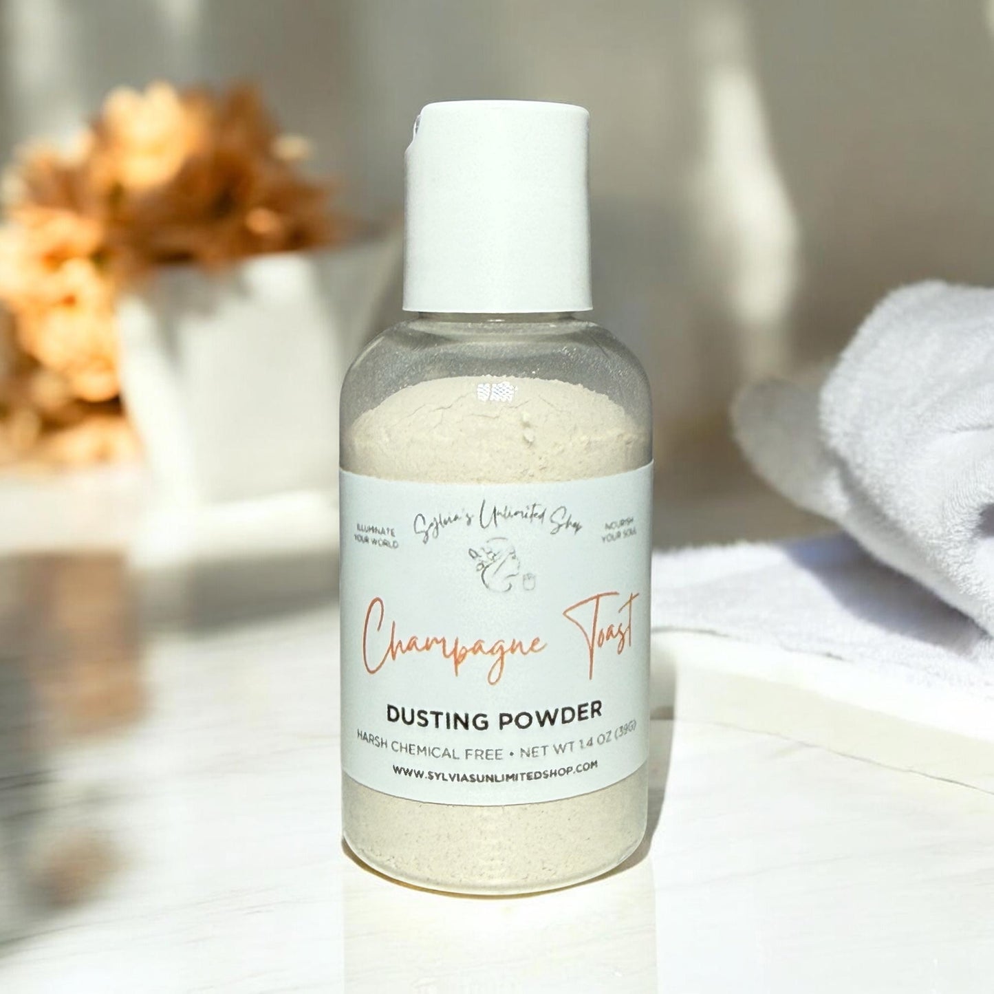 1.4oz. Champagne Celebration Dusting Powder