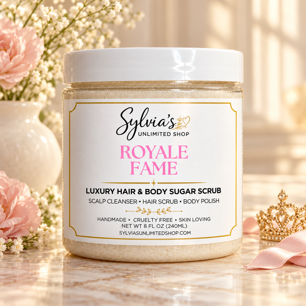 Royal Fame Hair & Body Sugar Scrub
