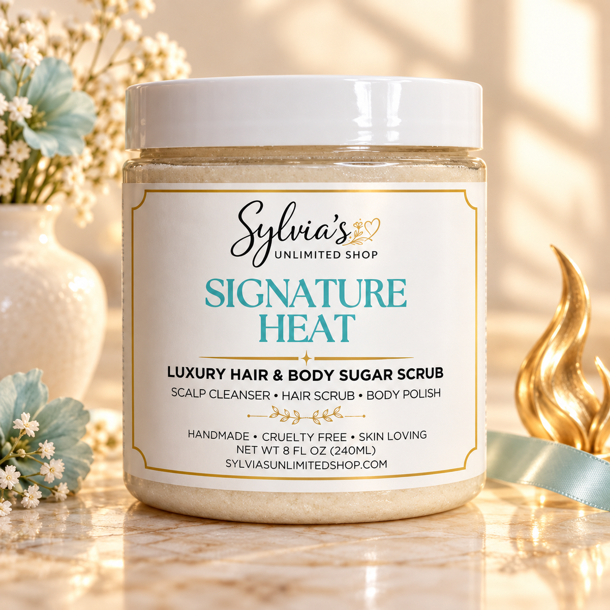 Signature Heat Men's Hair & Body Sugar Scrub