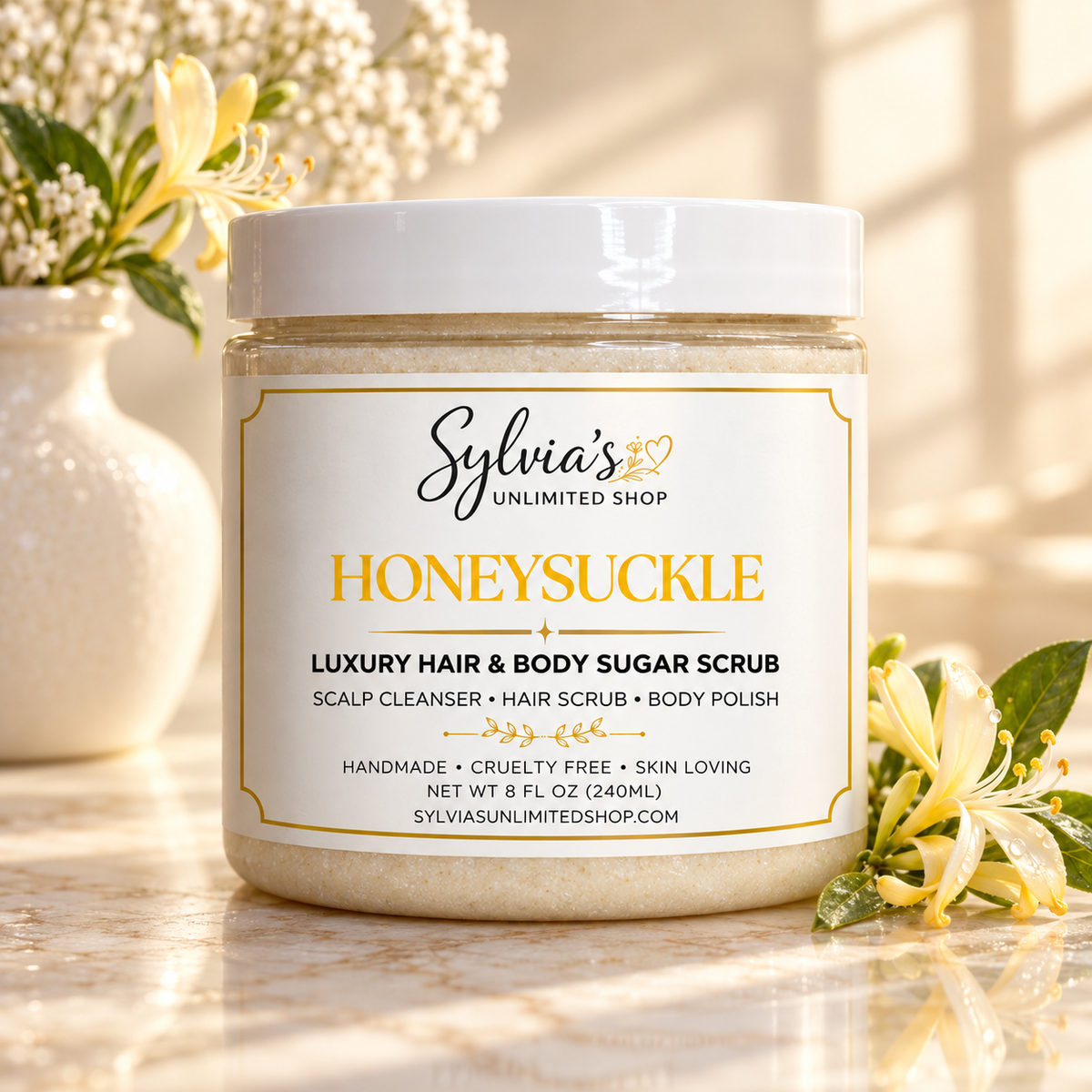 Honeysuckle Hair & Body Sugar Scrub