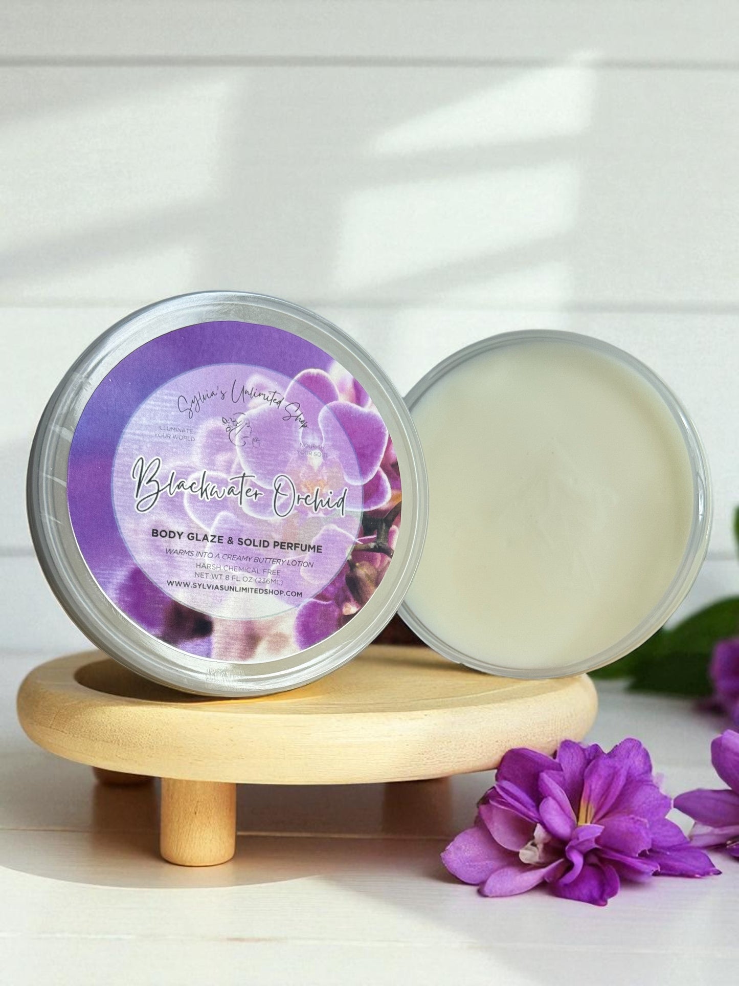 Black Water Orchid Body Glaze Tub