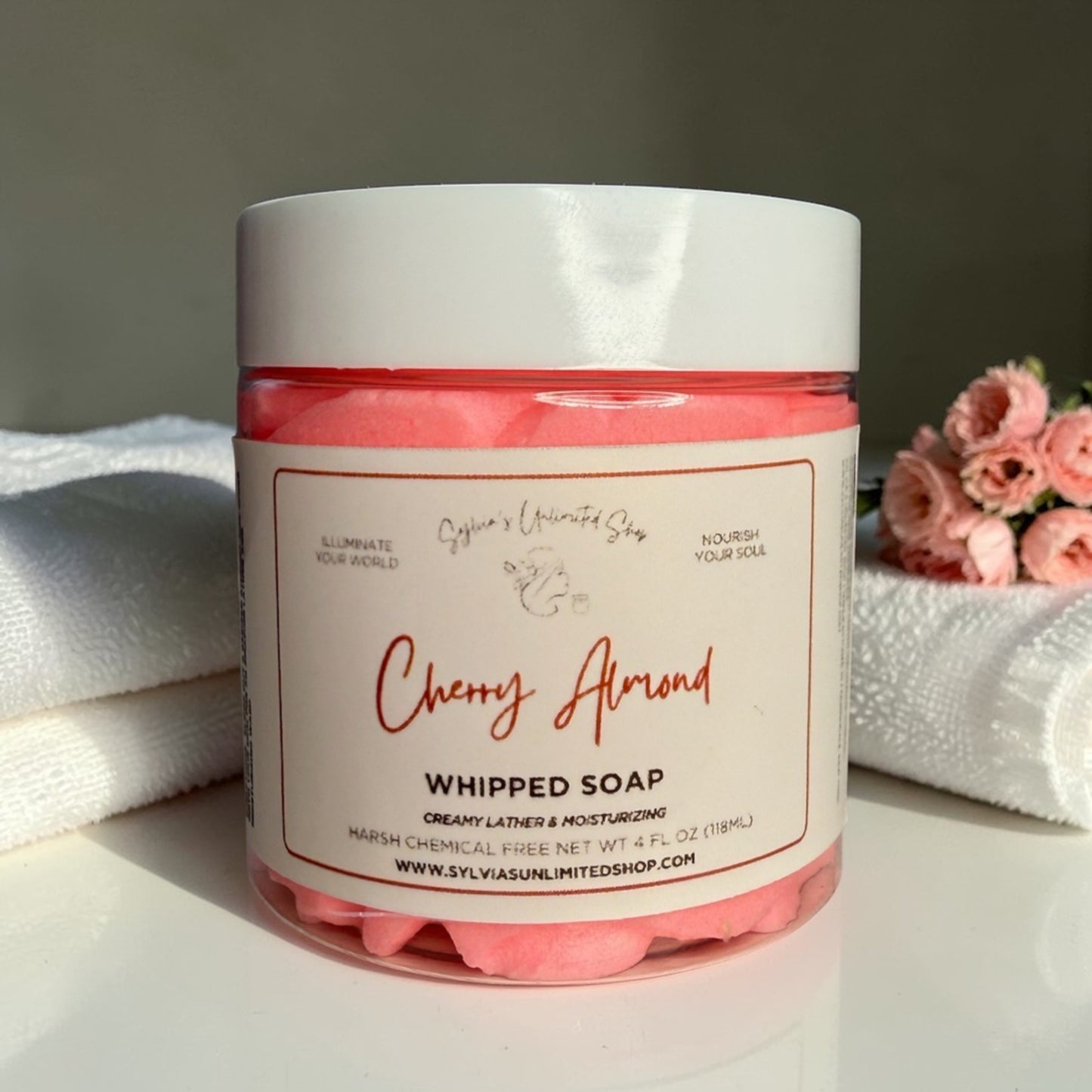 4oz. Cherry Almond Whipped Soap