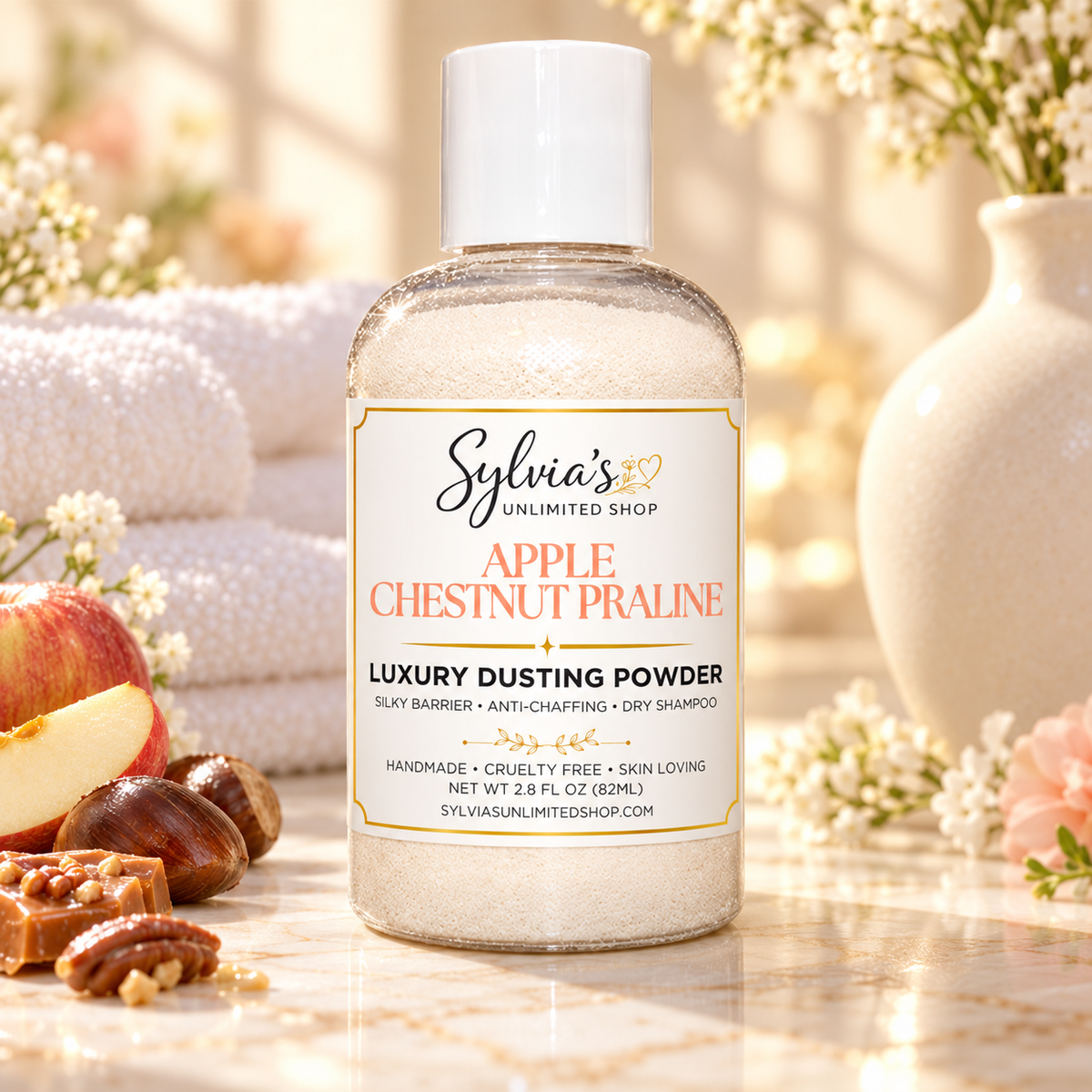 Apple Chestnut Praline Dusting Powder