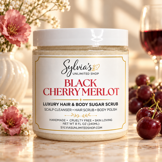 Black Cherry Merlot Hair & Body Sugar Scrub
