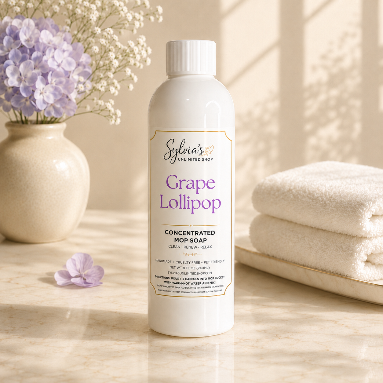 Grape Lollipop All Natural Mop Soap