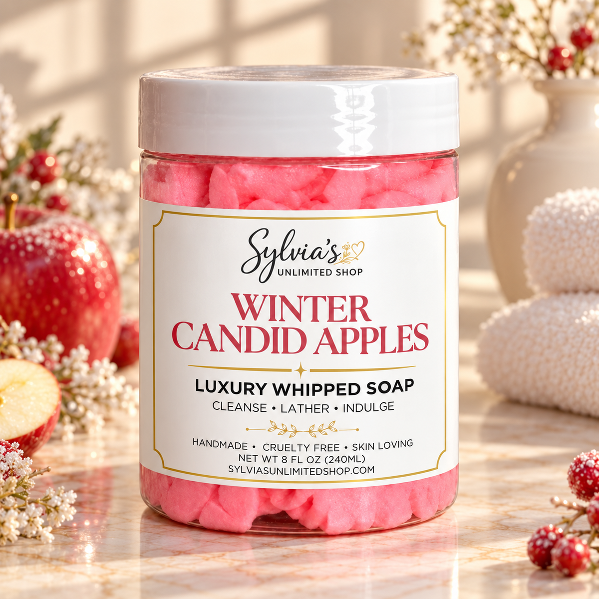 Winter Candid Apple Whipped Soap