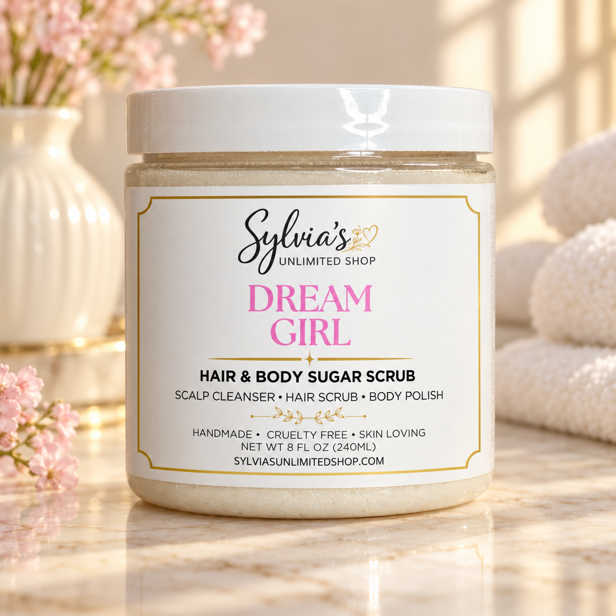 8oz. Dream Girl Hair & Body Sugar Scrub