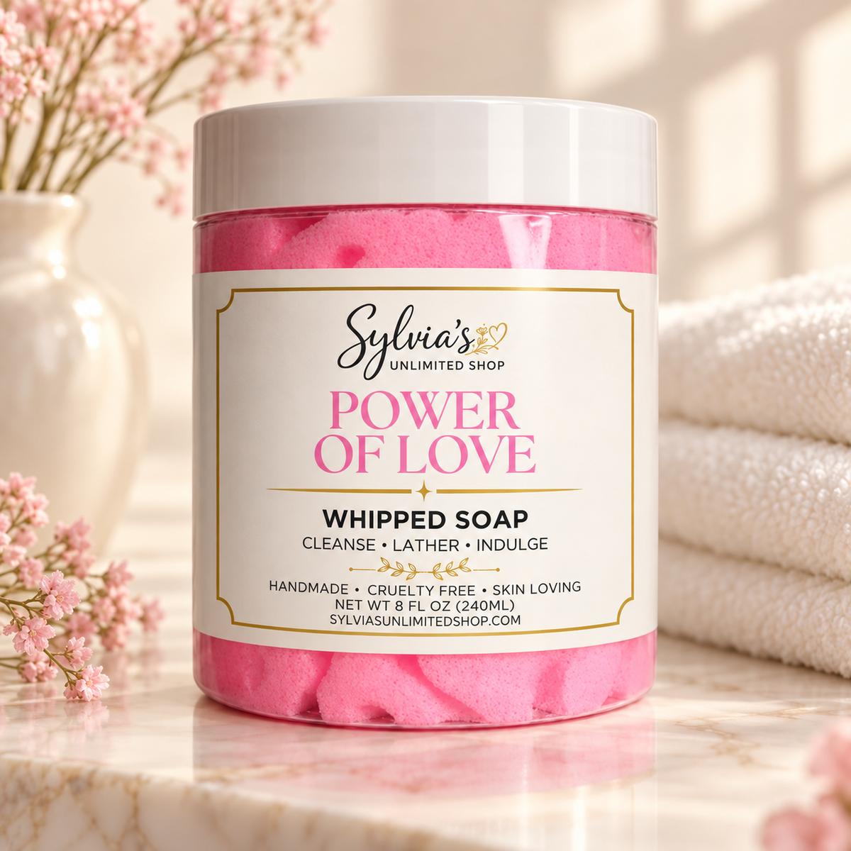 8oz. Power of Love Whipped Soap