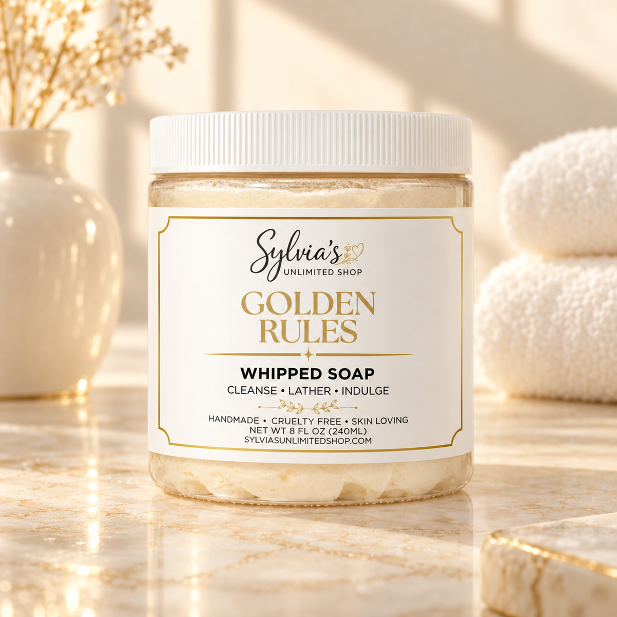 8oz. Golden Rules Whipped Soap