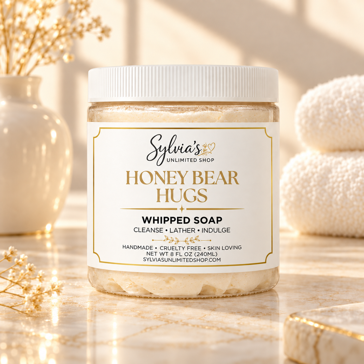 8oz. Honey Bear Hugs Whipped Soap