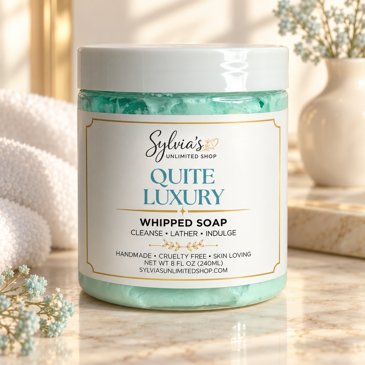 8oz.  Quite Luxury Whipped Soap